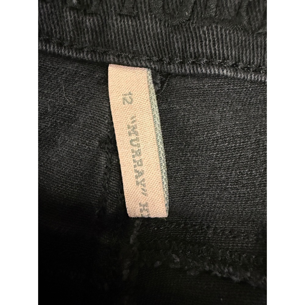 Y2K Grunge Hydraulic Jeans Murray Flare Black White Acid Wash Tie Dye Raw Hem 12 - Picture 7 of 9